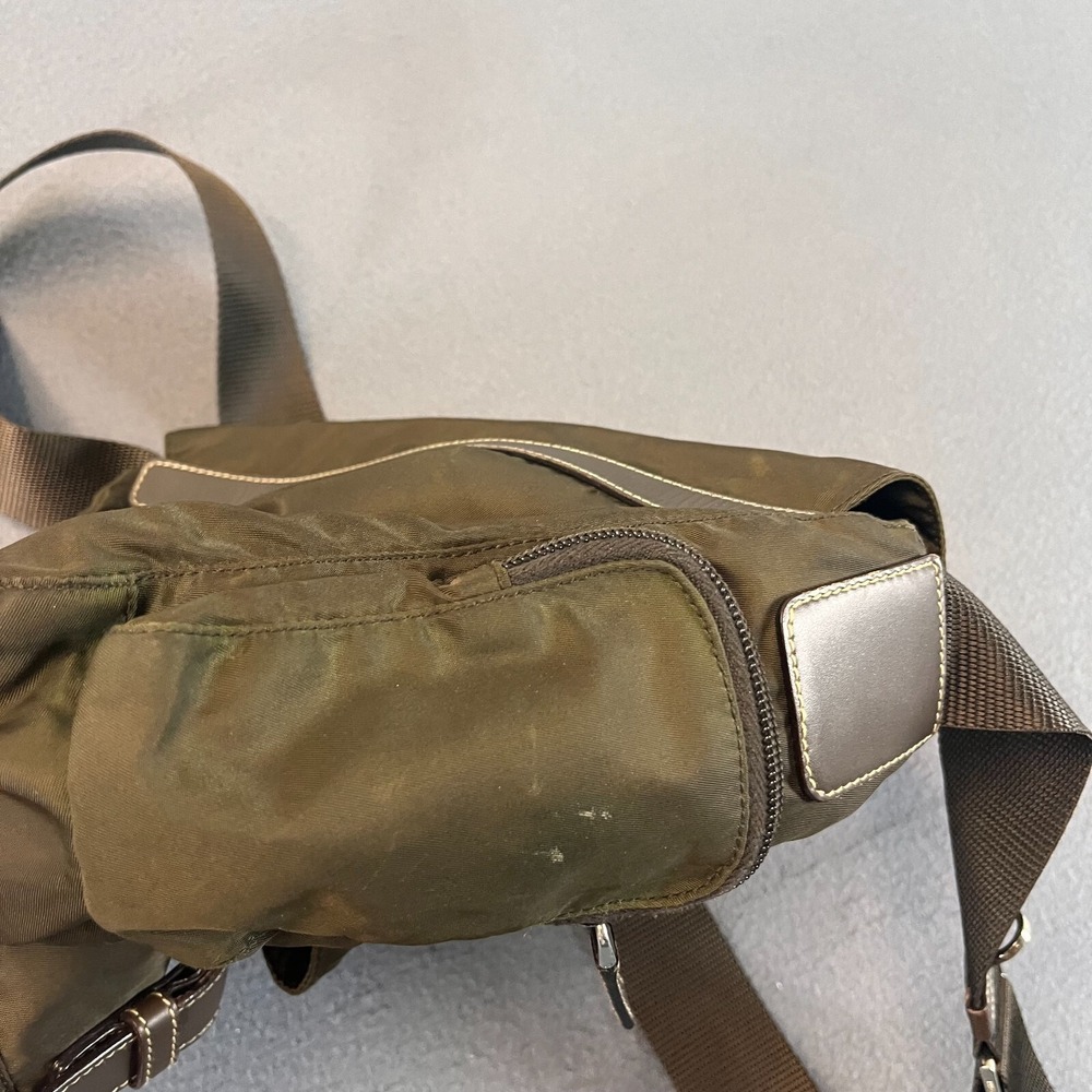 PRADA Shoulder Bag Crossbody Messenger Bag Shoulder Bag Nylon Triangle Logo Uni - Picture 6 of 16